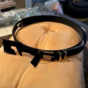 Express Genuine Leather Gold Tipped Buckle Belt